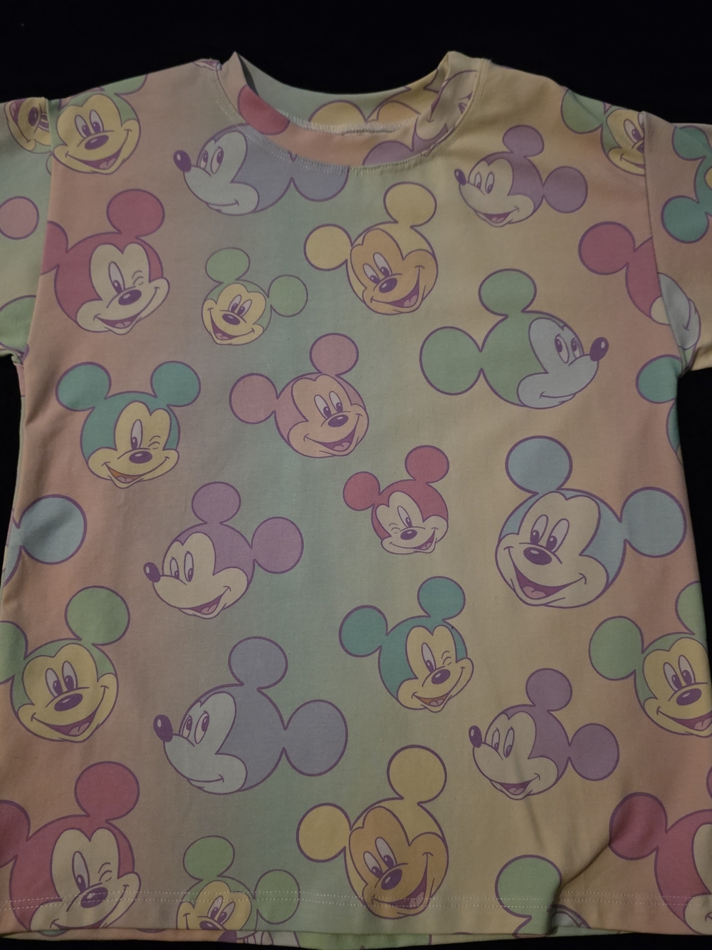 Disney Pastel Mickey Mouse Short Sleeve Kids Tee